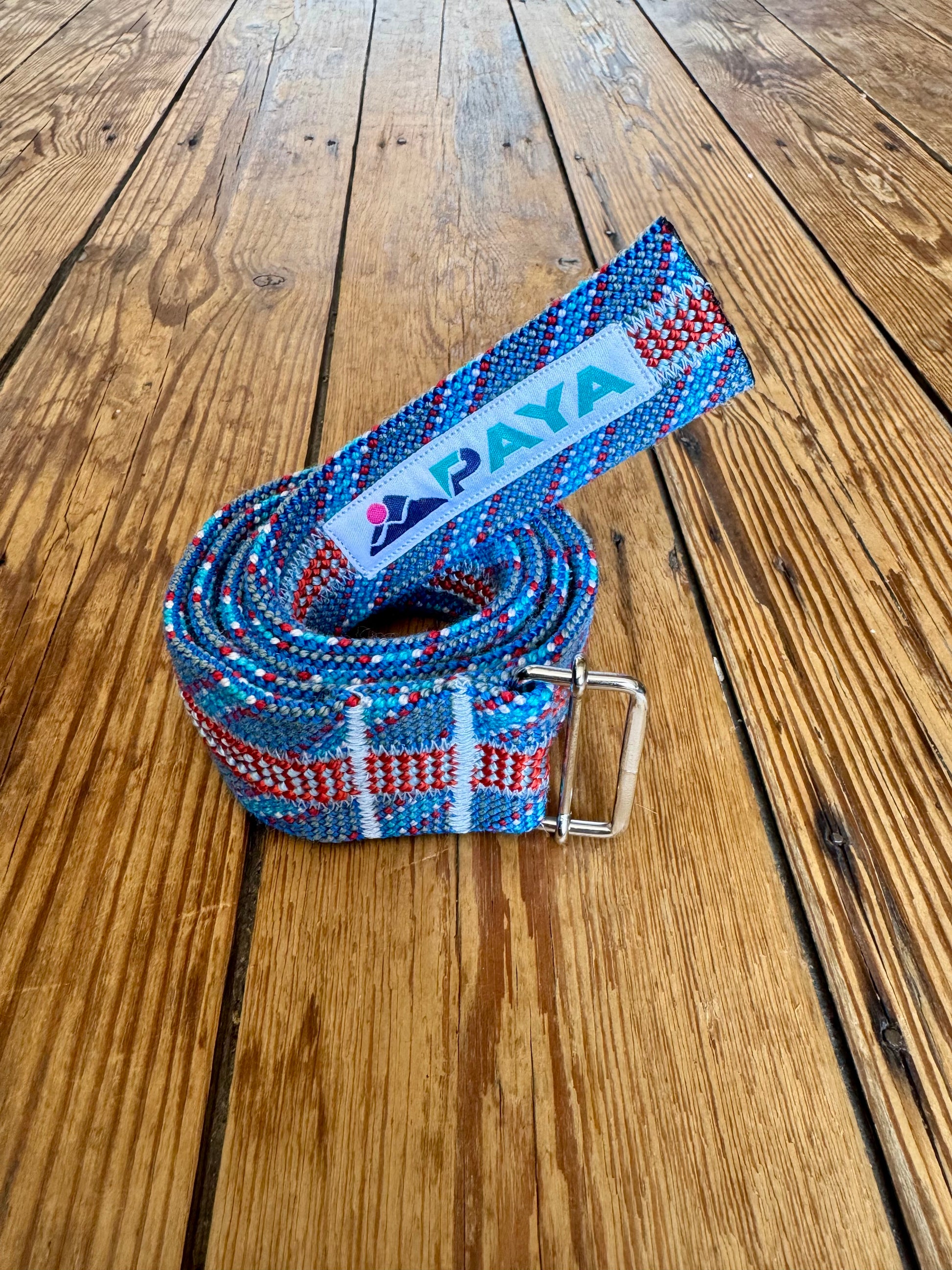 Ceinture PAYA rouge/bleu (3 cordes)