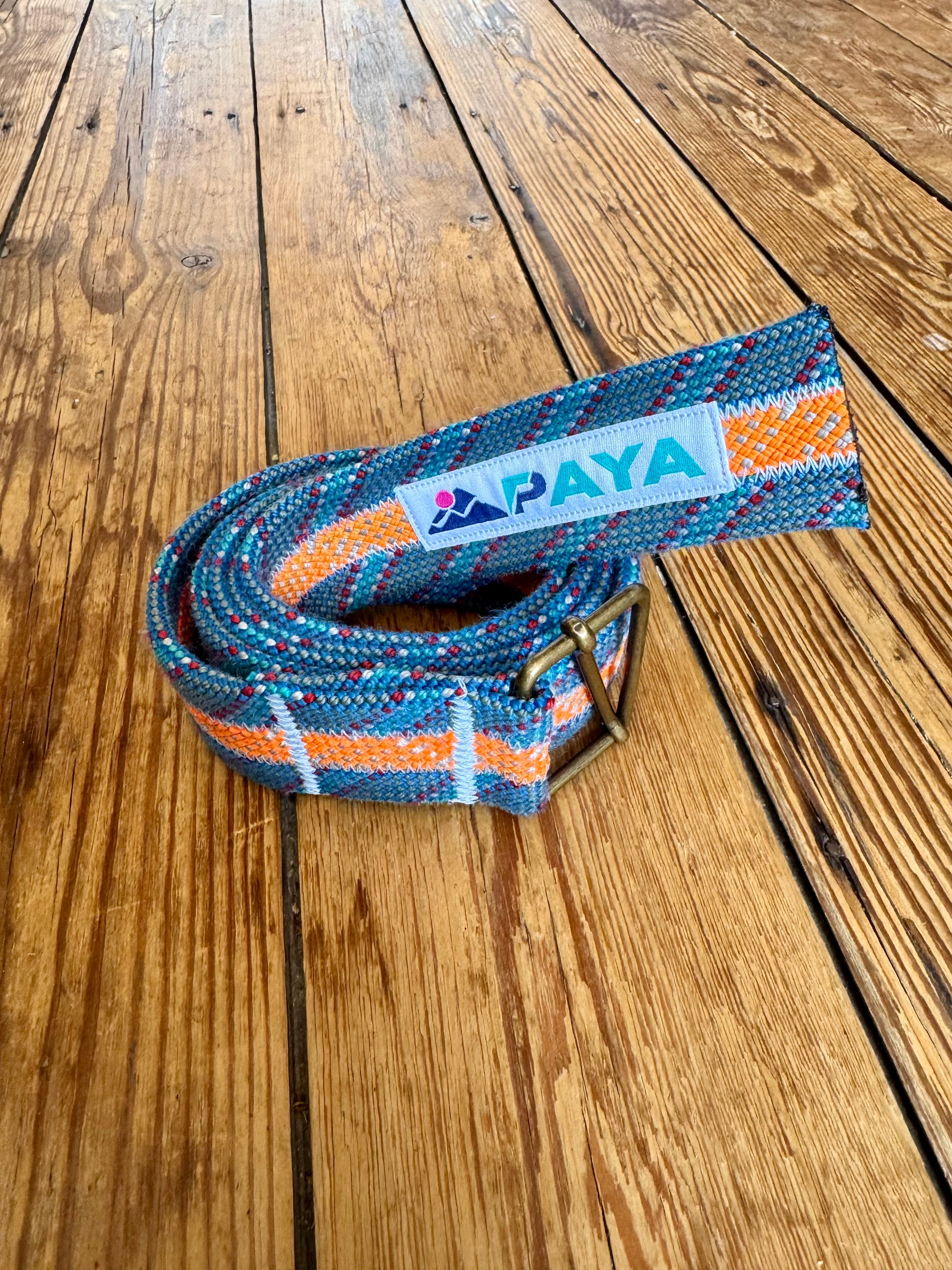 Ceinture PAYA orange/bleu(3 cordes)
