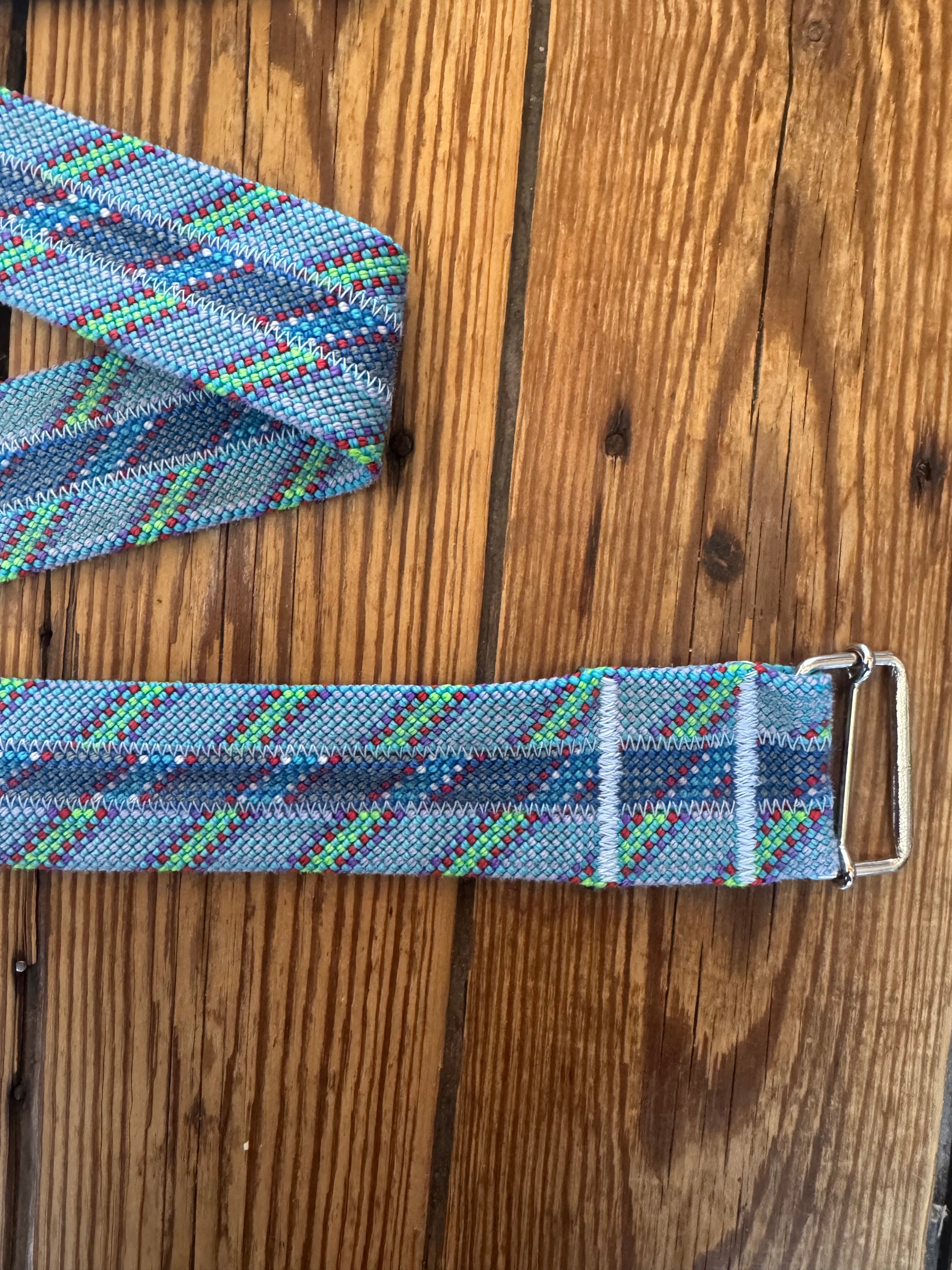 Ceinture PAYA bleu/turquoise (3 cordes)
