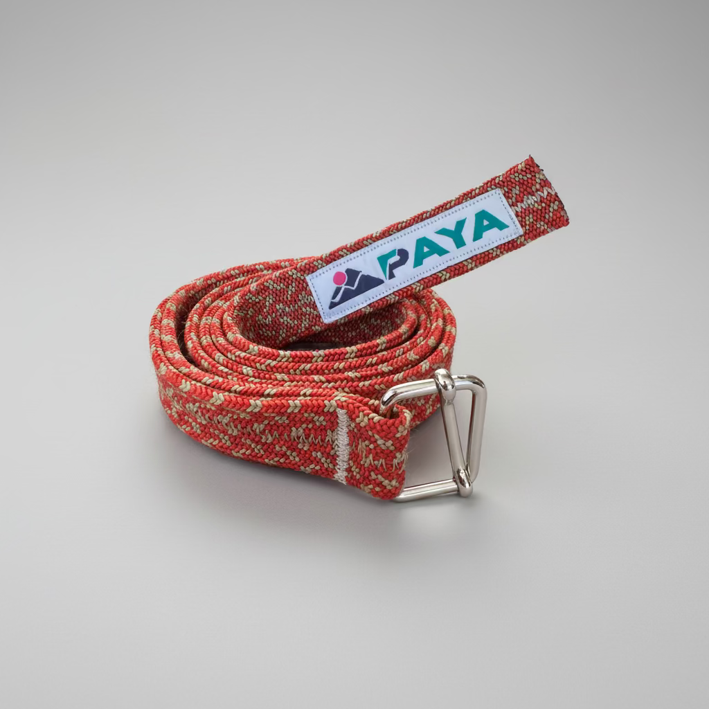 Ceinture en corde d'escalade recyclée orange-rouge, fait main - PAYA