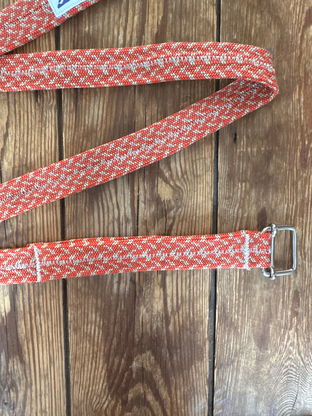 Ceinture upcycling PAYA orange-rouge – corde escalade recyclée | 112 cm PAYA & be unique.
