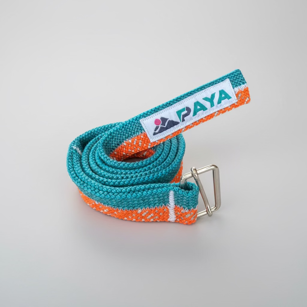 Ceinture en corde d'escalade recyclée turquoise et orange, fait main - PAYA