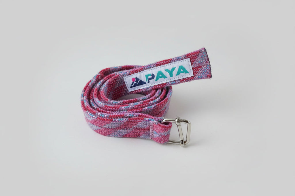 Ceinture en corde d'escalade recyclée rose, fait main - PAYA