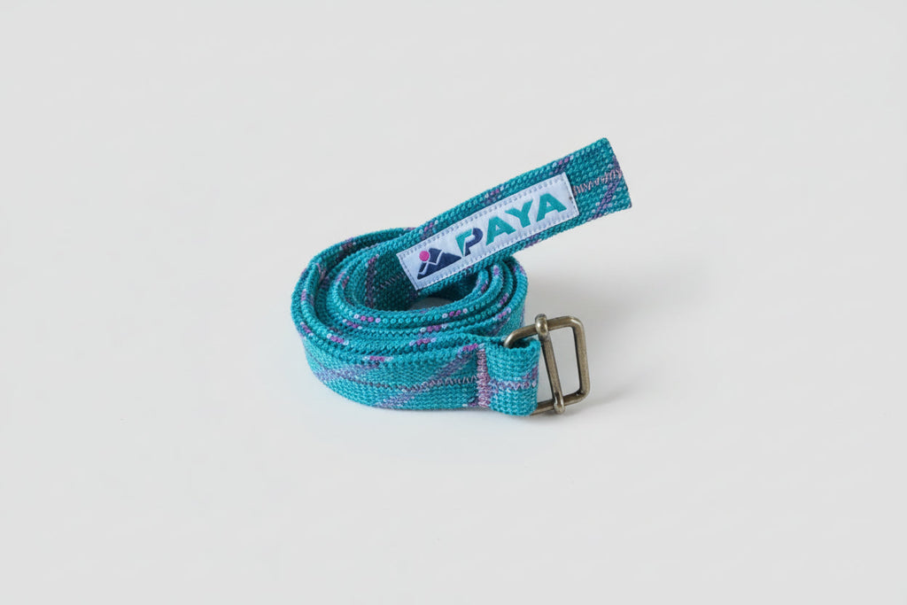 Ceinture en corde d'escalade recyclée turquoise et rose, fait main - PAYA