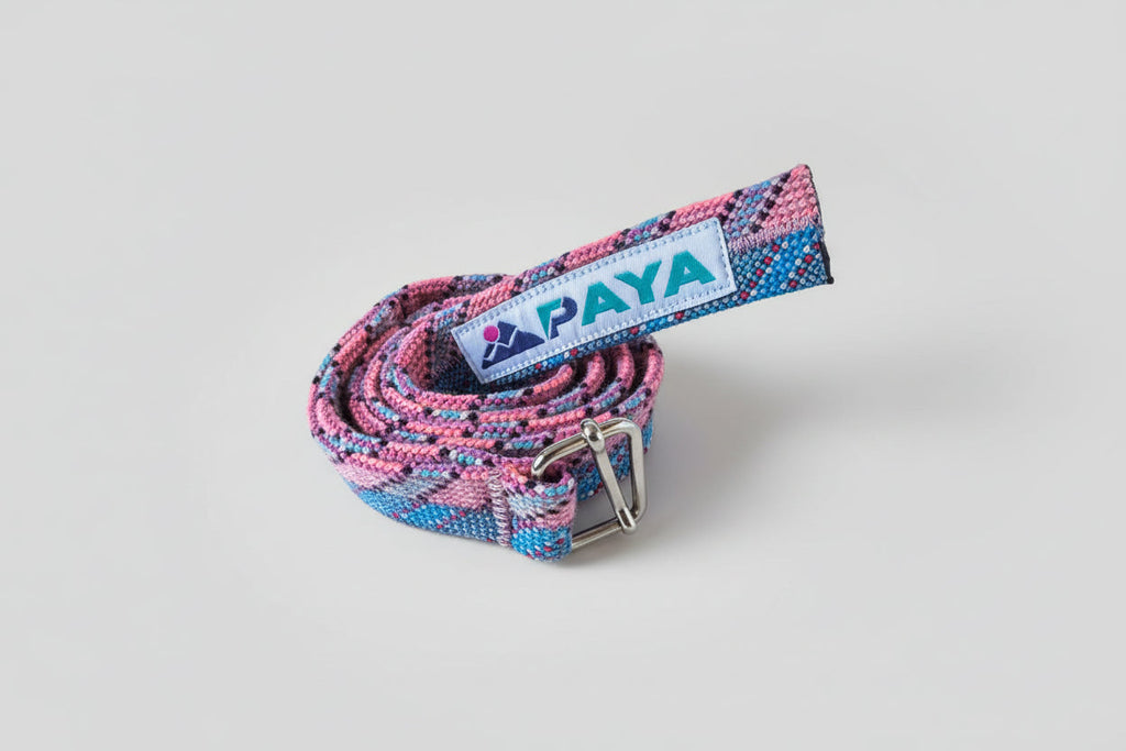 Ceinture en corde d'escalade recyclée rose et bleu, fait main - PAYA