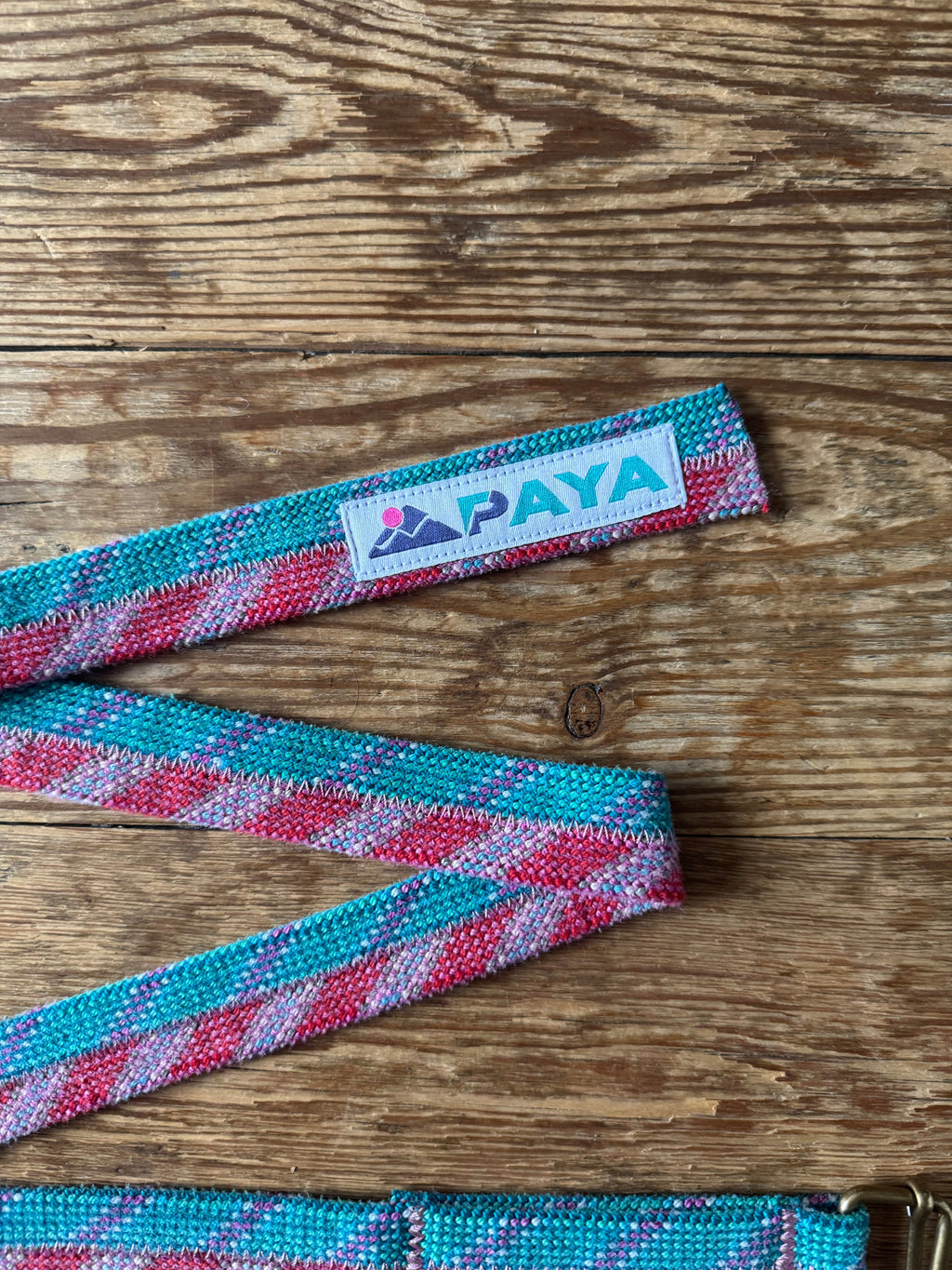 Ceinture en corde d'escalade recyclée rose et turquoise, fait main - PAYA