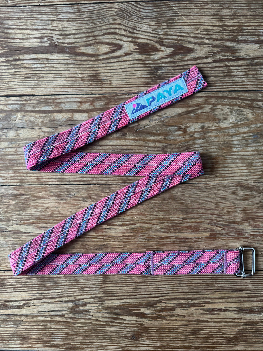 Ceinture en corde d'escalade recyclée rose, fait main en Belgique - PAYA