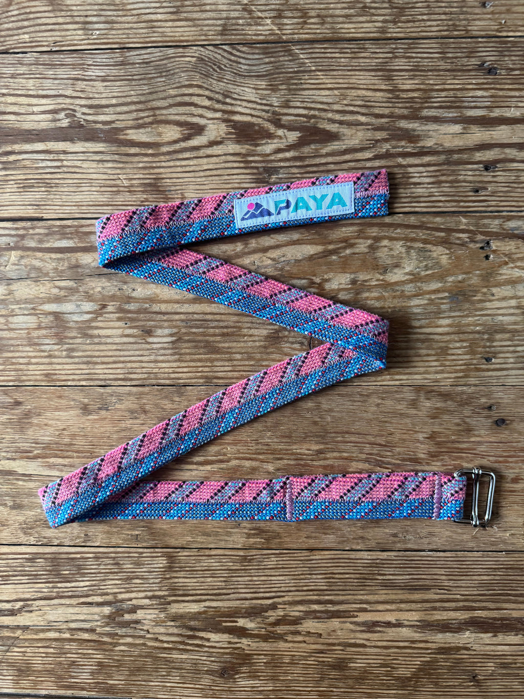 Ceinture en corde d'escalade recyclée rose et bleu, fait main - PAYA