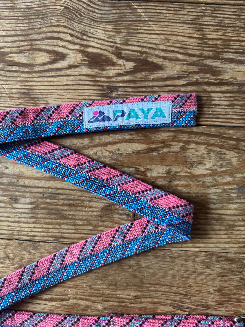 Ceinture en corde d'escalade recyclée rose et bleu, fait main - PAYA
