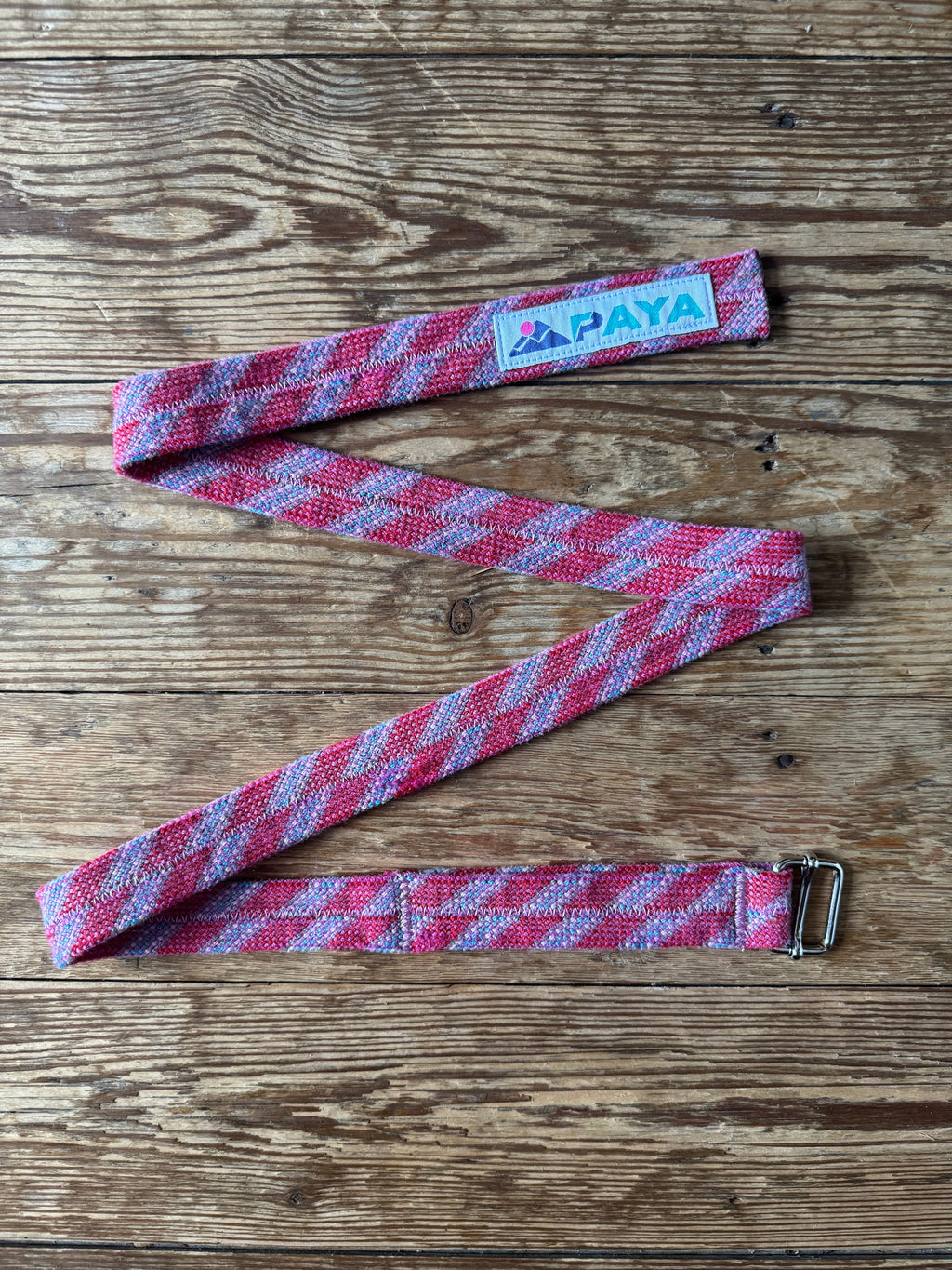 Ceinture en corde d'escalade recyclée rose, fait main - PAYA