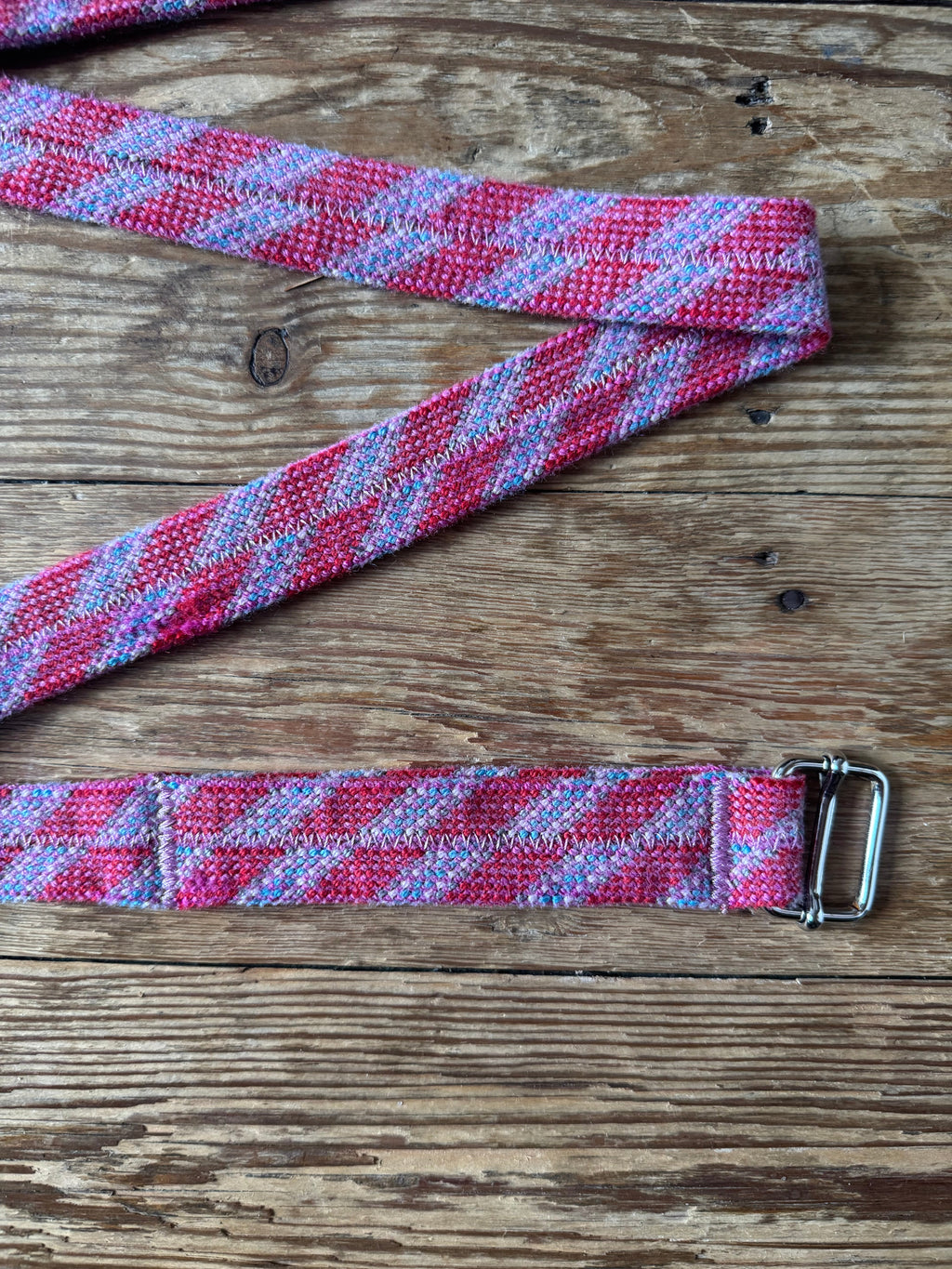 Ceinture en corde d'escalade recyclée rose, fait main - PAYA