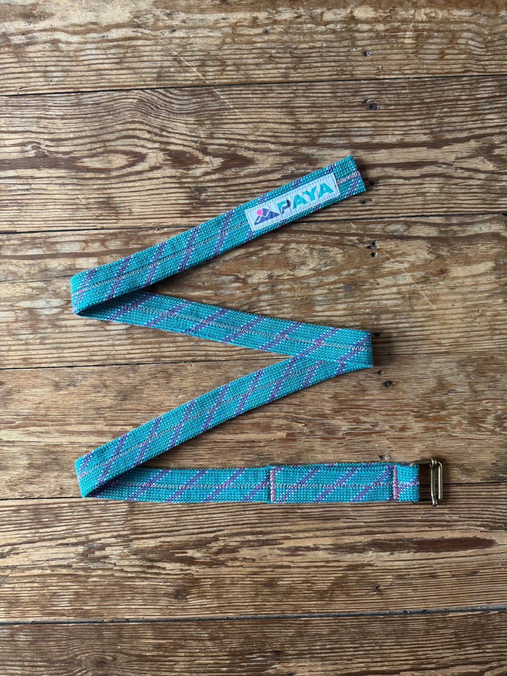 Ceinture en corde d'escalade recyclée turquoise et rose, fait main - PAYA