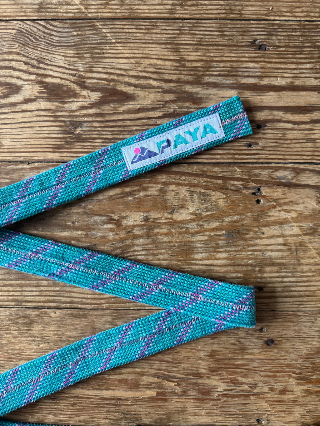 Ceinture en corde d'escalade recyclée turquoise et rose, fait main - PAYA