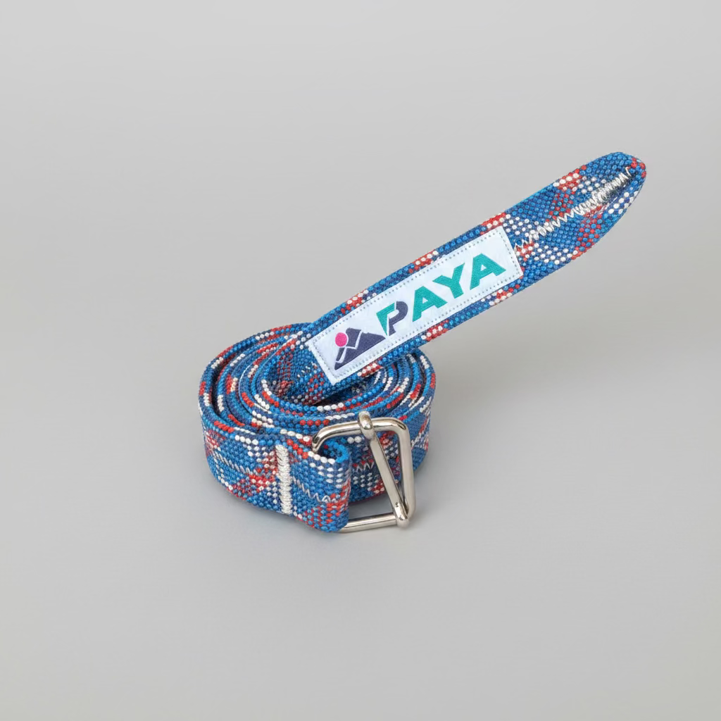 Ceinture upcycling PAYA bleu – corde escalade recyclée PAYA & be unique.