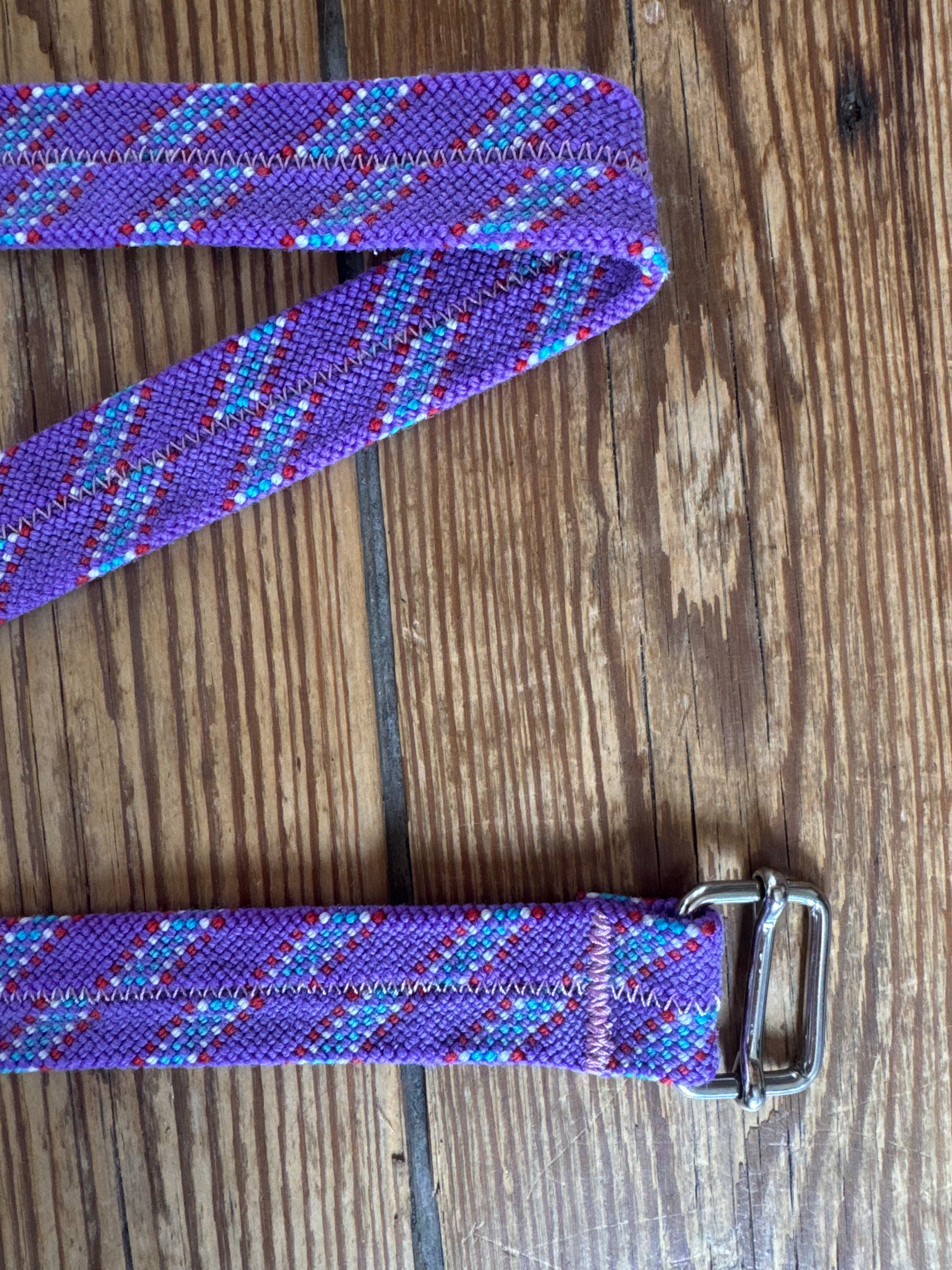 Ceinture upcycling PAYA mauve– corde escalade recyclée PAYA & be unique.