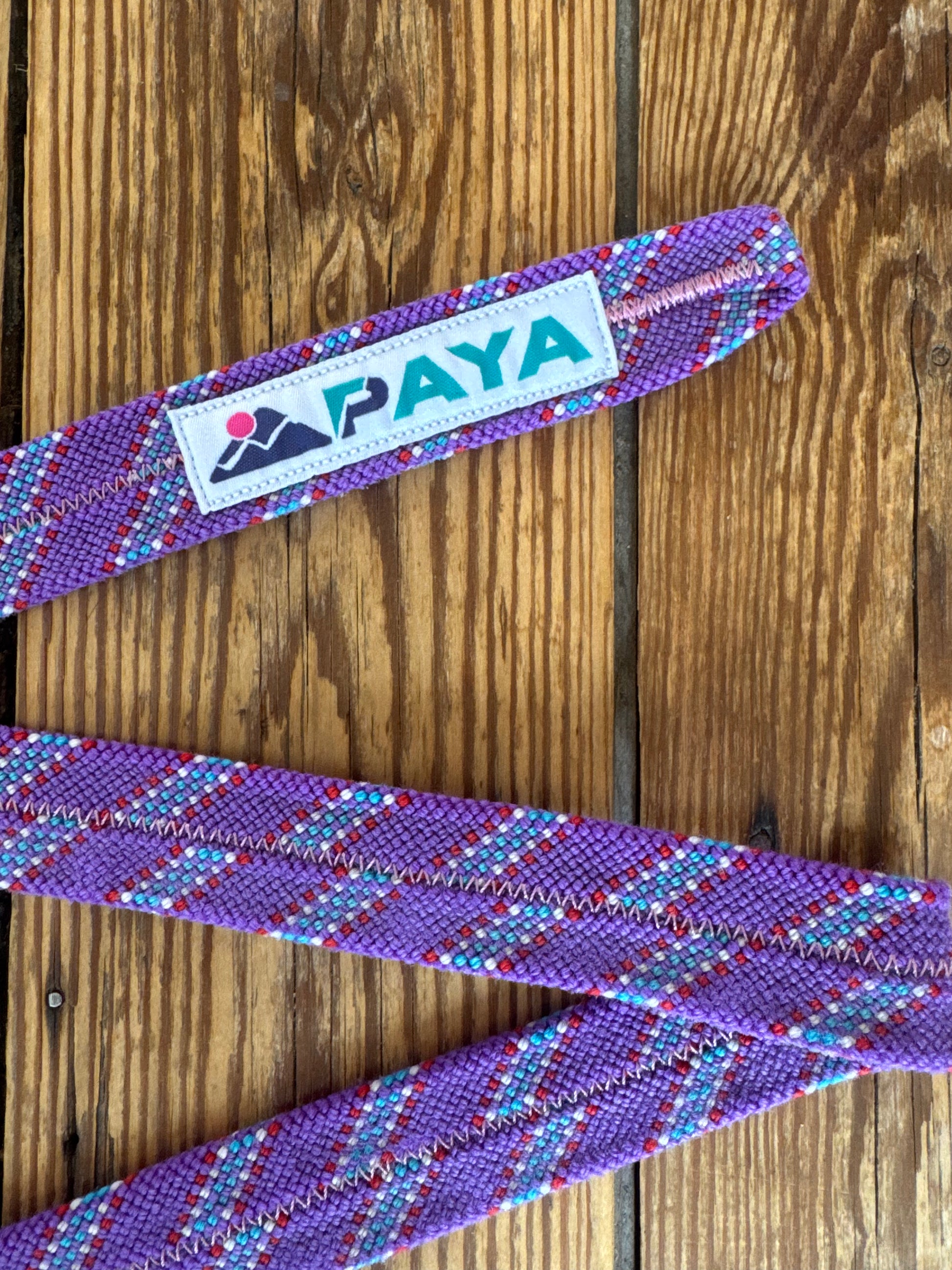 Ceinture upcycling PAYA mauve– corde escalade recyclée PAYA & be unique.