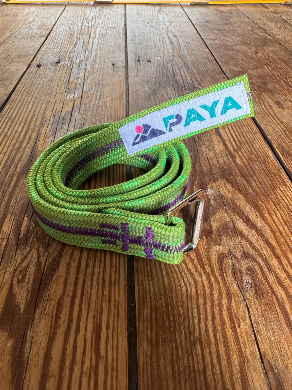 Ceinture PAYA verte (couture mauve)