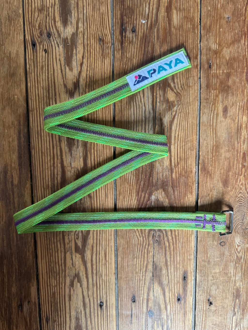 Ceinture PAYA verte (couture mauve)