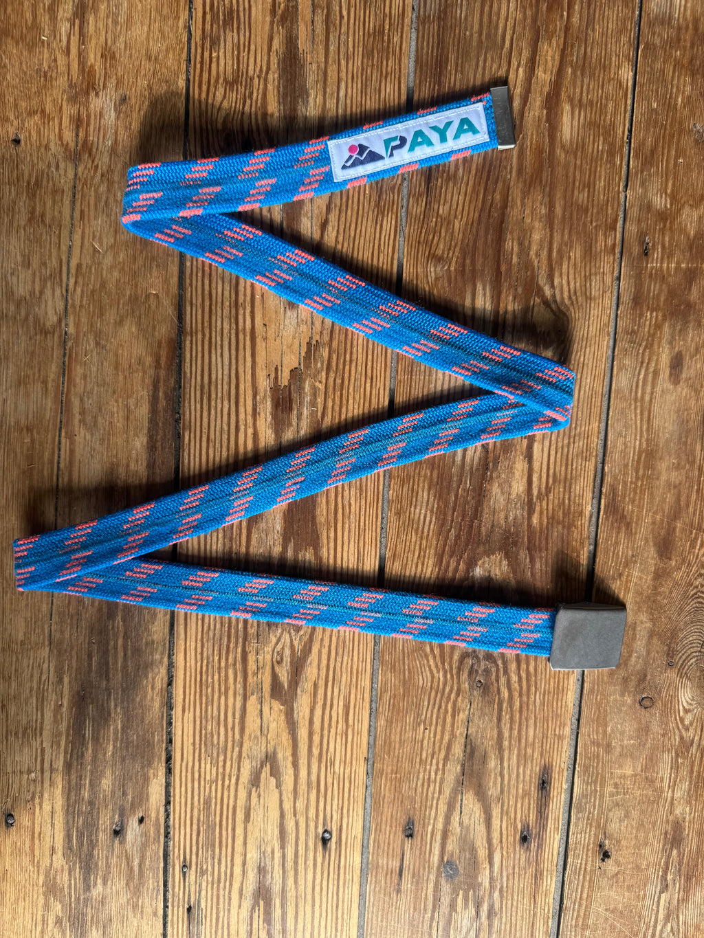 Ceinture PAYA bleu avec motifs orange