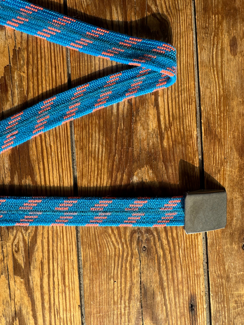 Ceinture PAYA bleu avec motifs orange