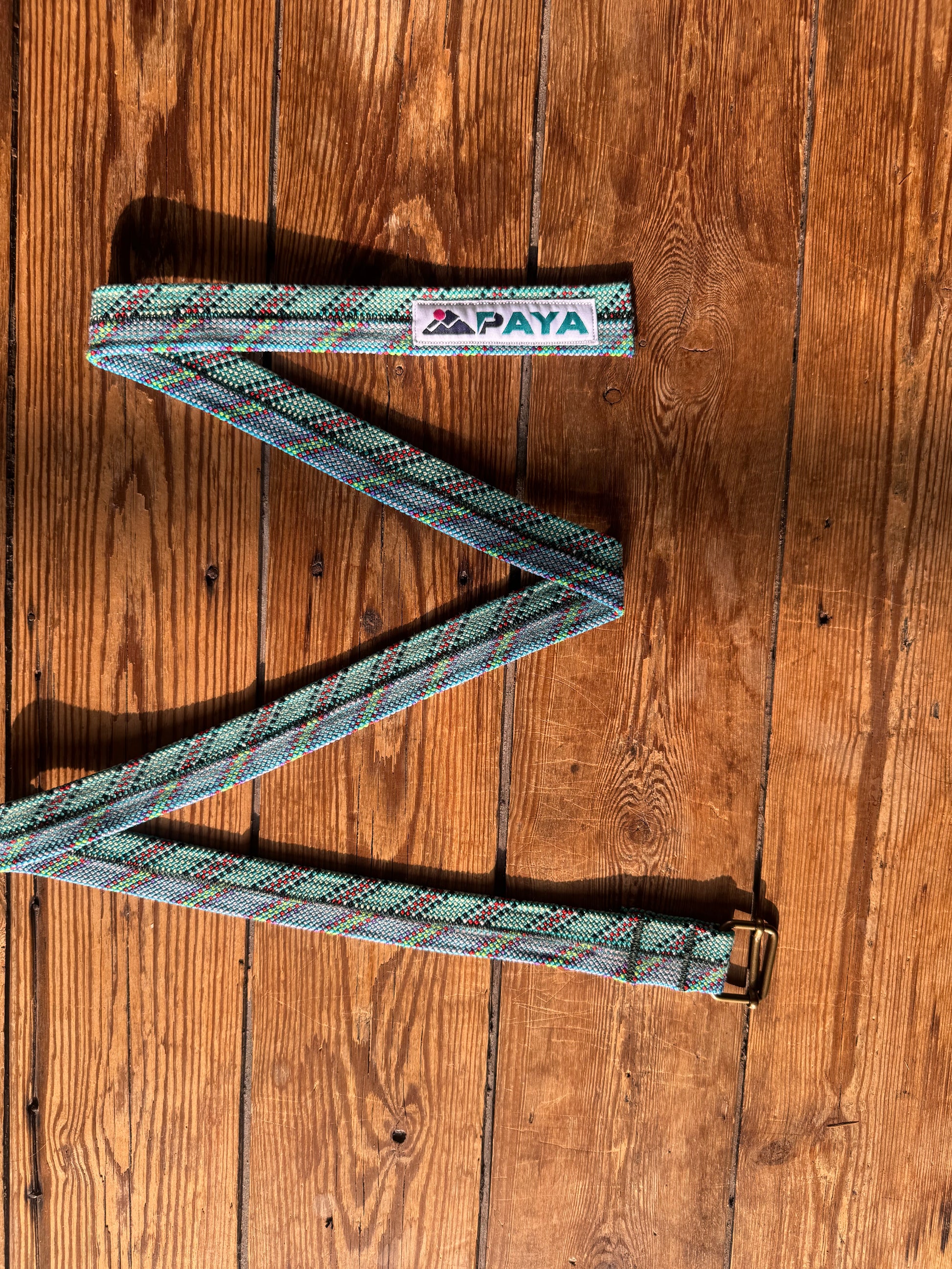 Ceinture PAYA vert/bleu à motifs