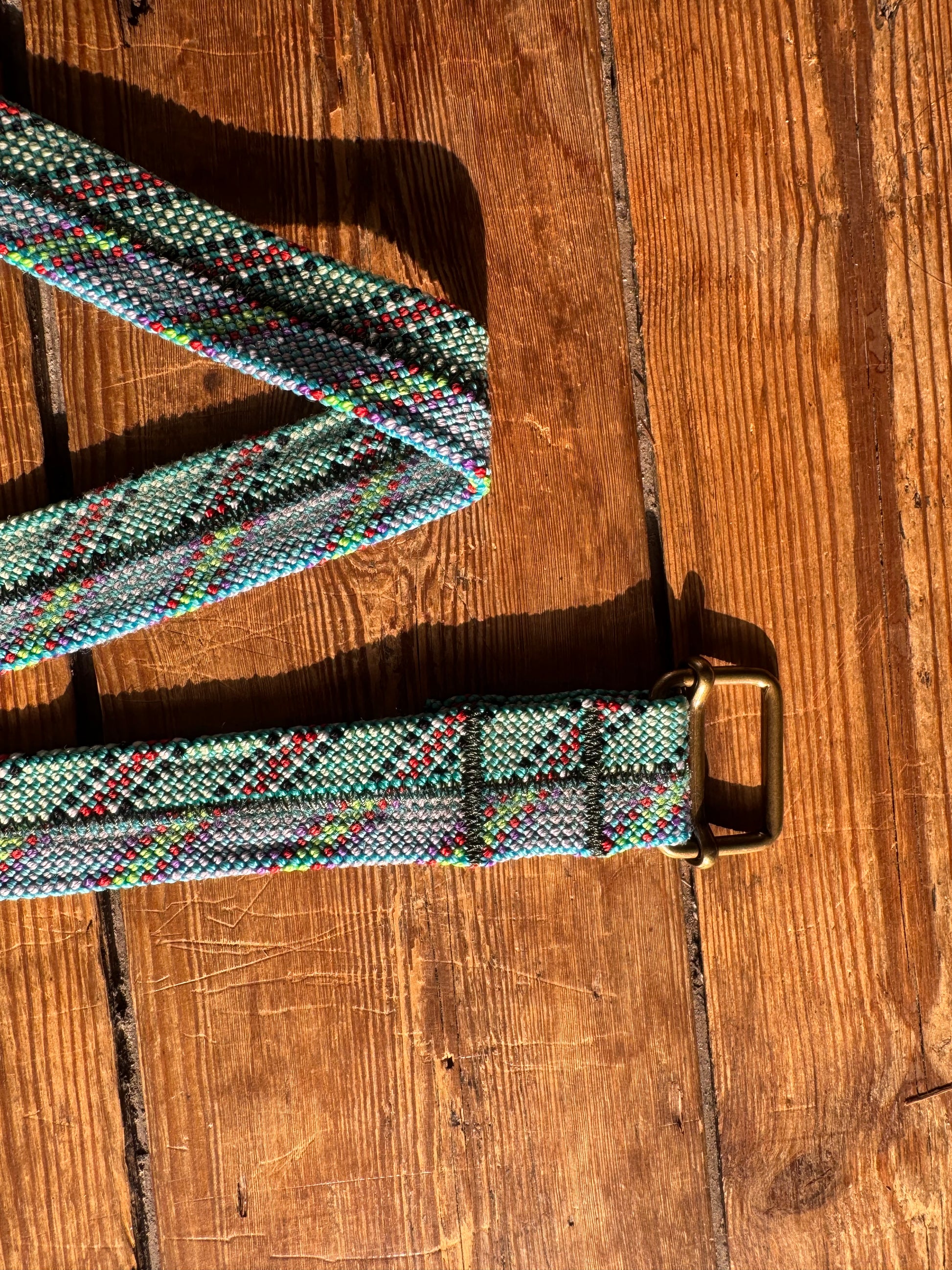Ceinture PAYA vert/bleu à motifs