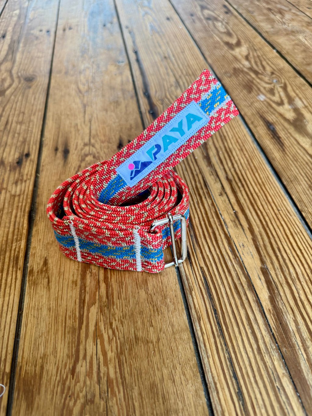 Ceinture PAYA orange-rouge/bleu (3 cordes)
