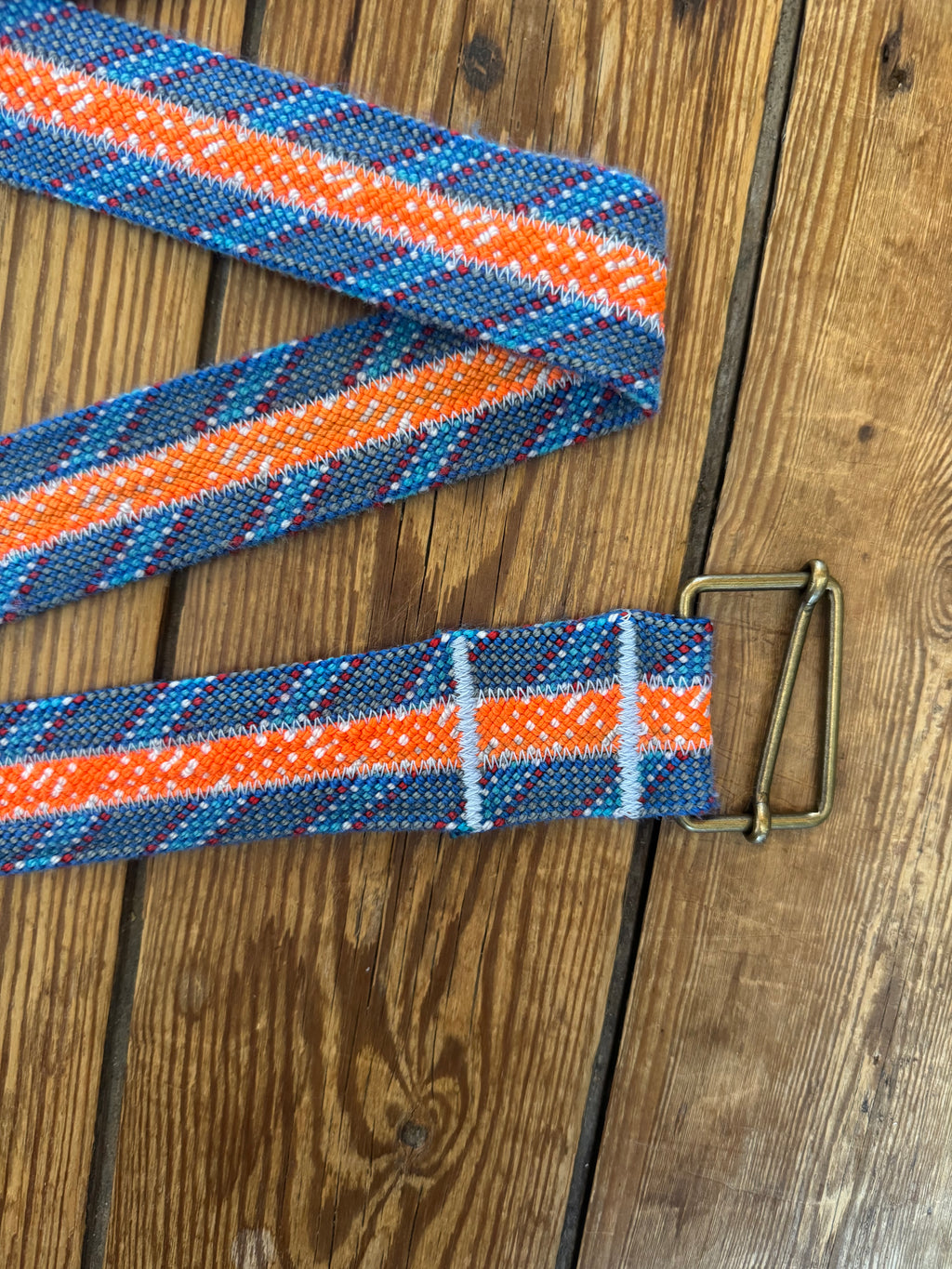 Ceinture PAYA orange/bleu(3 cordes)