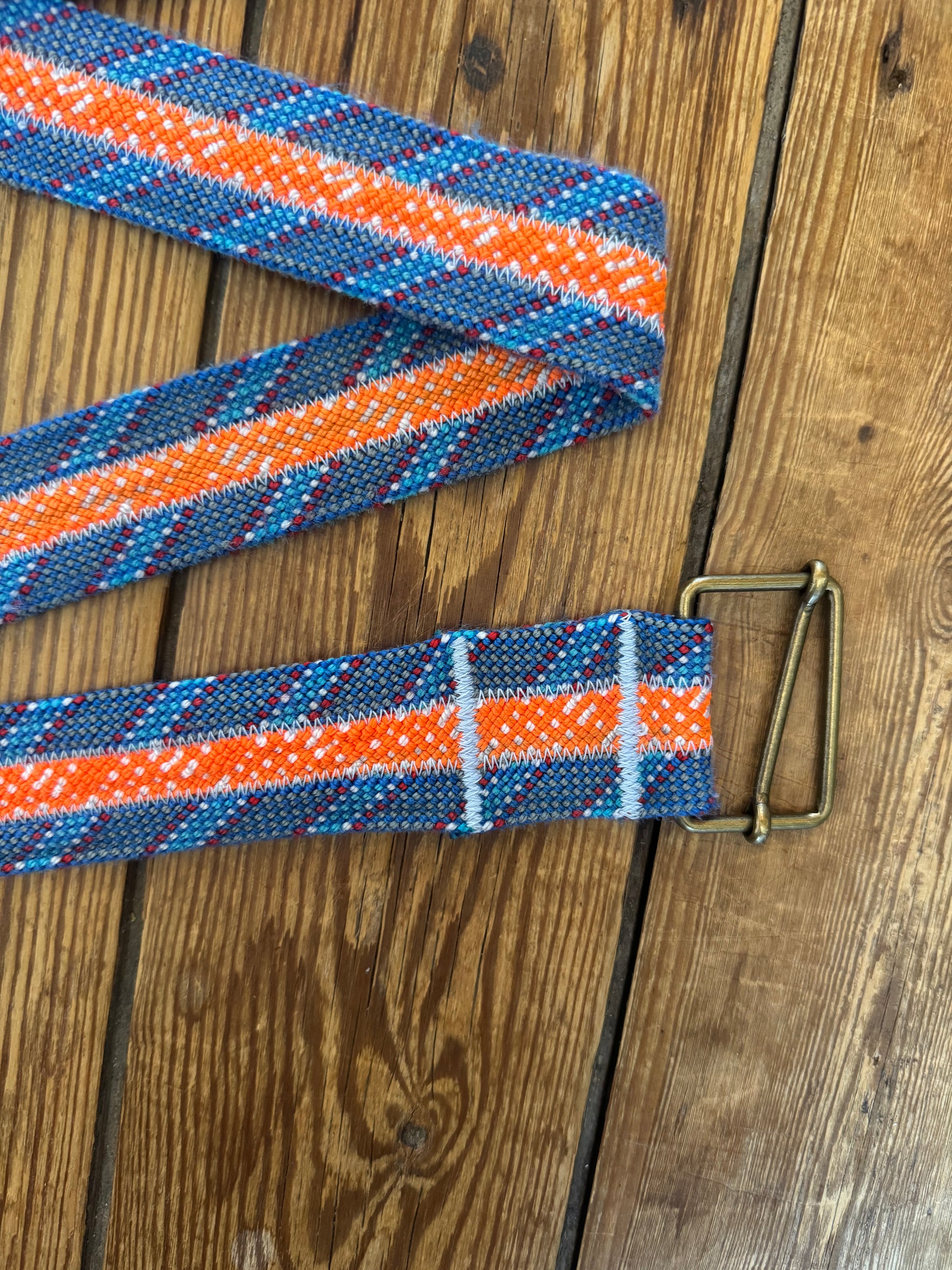 Ceinture PAYA orange/bleu(3 cordes)