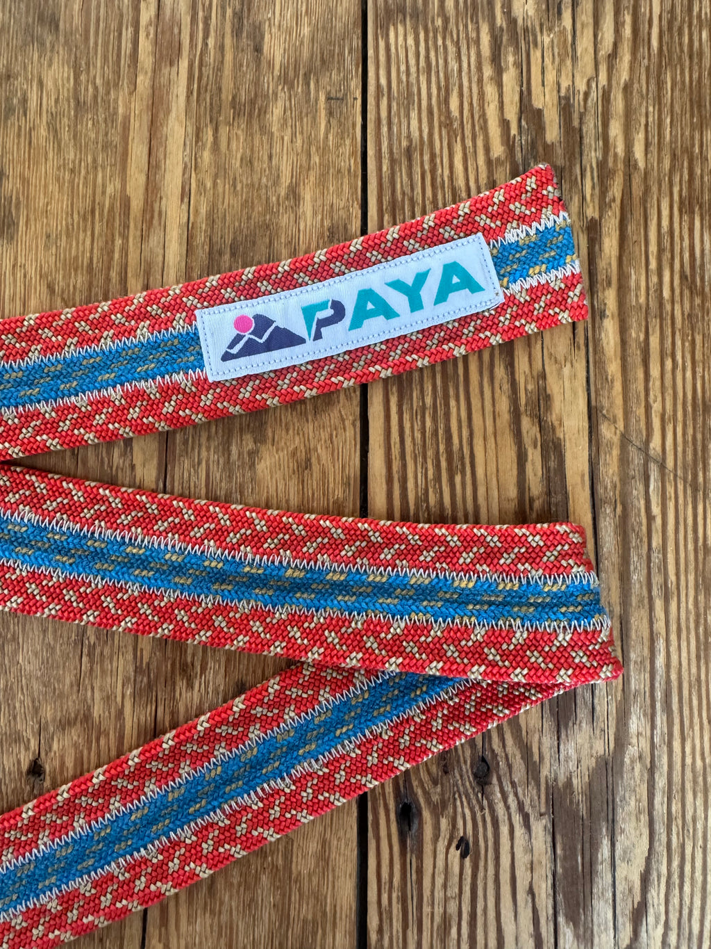 Ceinture PAYA orange-rouge/bleu (3 cordes)
